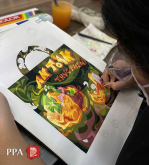 Luyện vẽ trang trí màu - Khối H