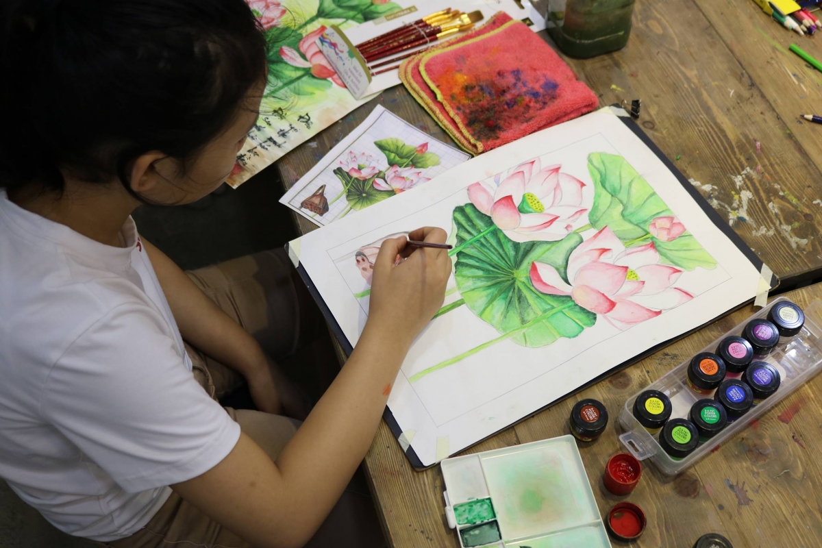 Lớp học vẽ online Màu Nước Miễn Phí tại Hẻm nhà Dét  Zest Art